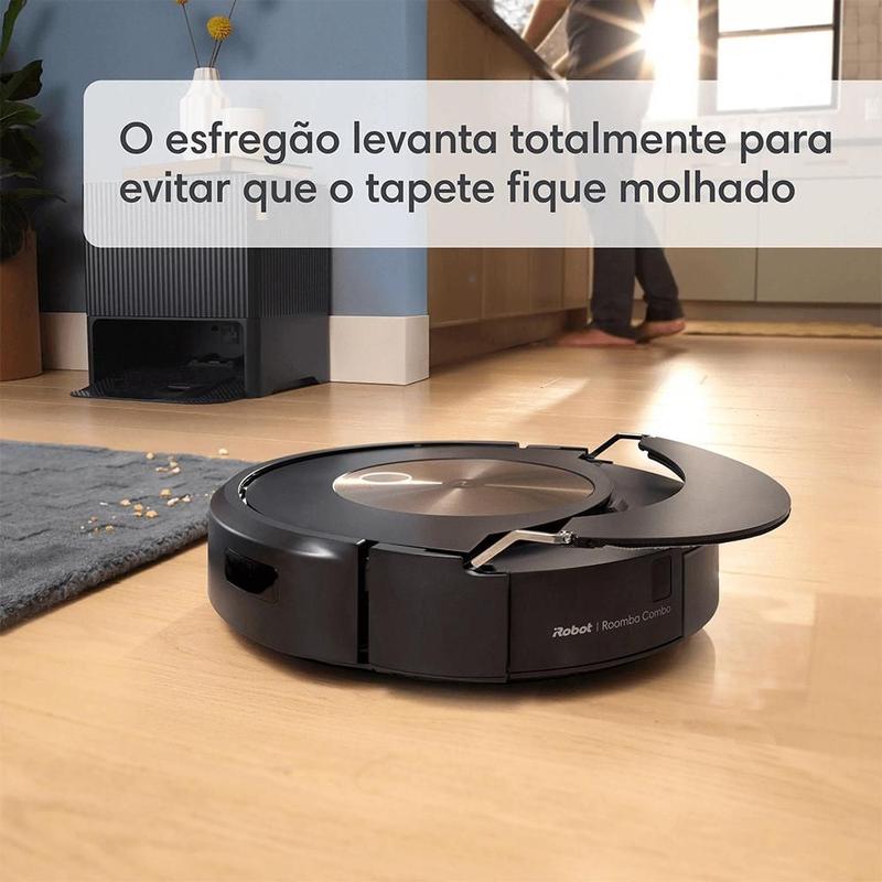 Robô Roomba Combo J9+, 2 em 1, Aspira e Passa Pano com